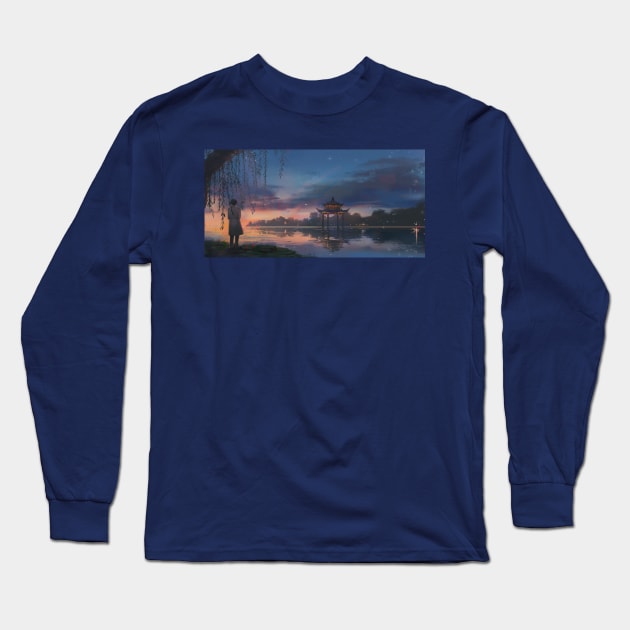 Land of lakes Long Sleeve T-Shirt by Clivef Poire